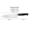 Couteau de chef durable de 8 pouces