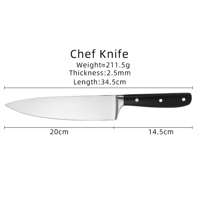 8 pouces 3CR13 CHEF COUBLE