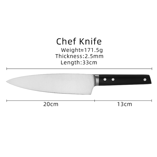 Couteau de cuisine de cuisine en gros Knife de chef de haute qualité