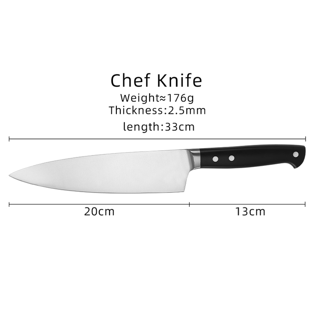 Couteau de chef durable de 8 pouces