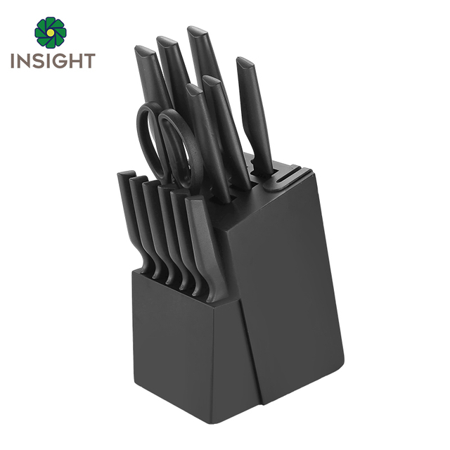 14 pièces de couteau noir ensembles