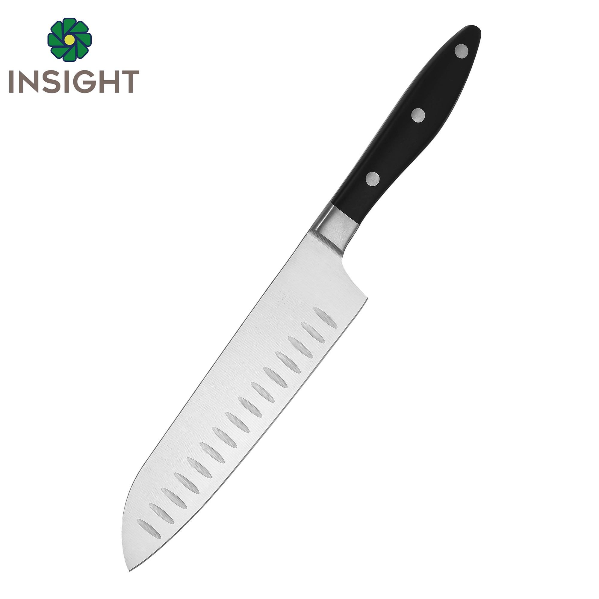 Couteau Santoku en acier inoxydable de 7 pouces