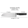 Cocina ultra afilada cuchillo santoku 
