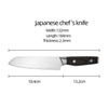 Couteau Santoku de 7 pouces