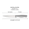 Couteau utilitaire en acier inoxydable complet