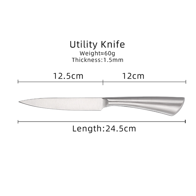 Couteau utilitaire de 5 pouces avec poignée creuse