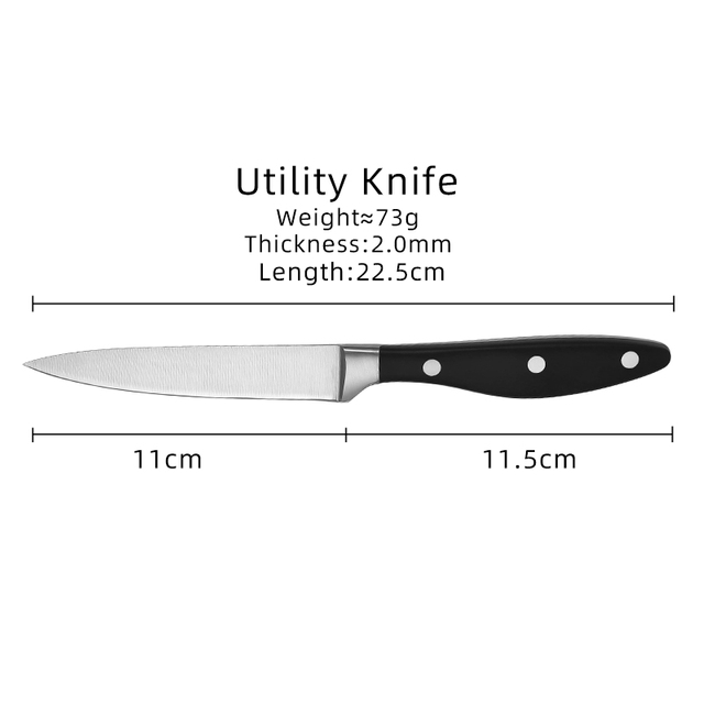 Poignée ABS de couteau utilitaire de 5 pouces