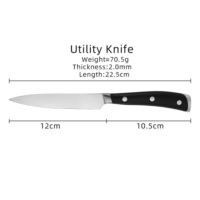 Couteau utilitaire à double tête de double acier de 5 pouces  