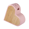 Bloque de couteau en bambou support rose