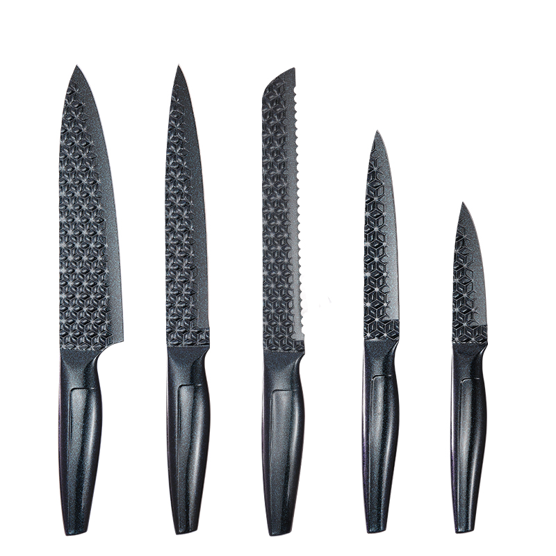 Titanium Plating Kitchen Kinfe Sets