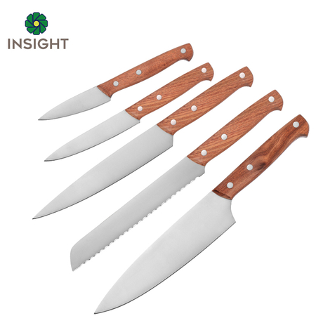 Ensembles de couteaux de ménage en bois de rose de luxe