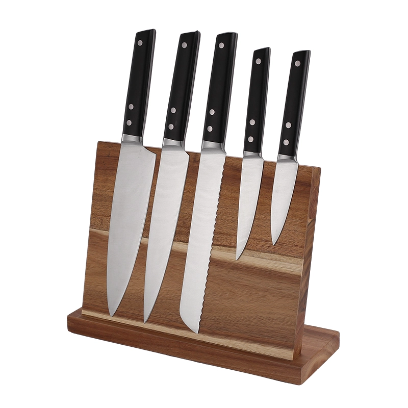 Support de couteau magnétique en bois pliant