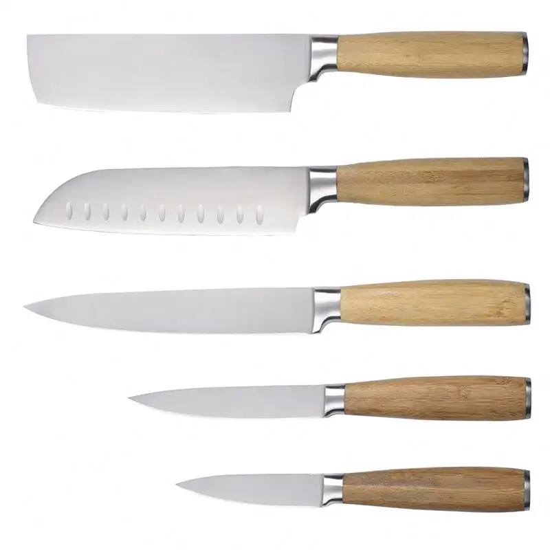 Ensemble de couteaux de 5 pièces en bois